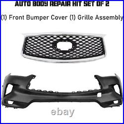 Front Bumper Cover Fascia & Grille Assembly Kit 2019-2021 Infiniti QX50