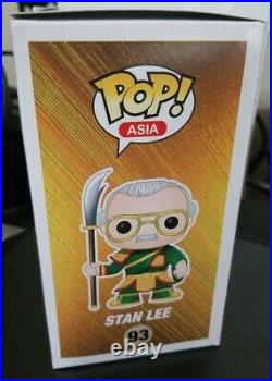 Funko Pop Asia Stan Lee Autographed Guan Yu Black Mint #93 with COA NEW Signed