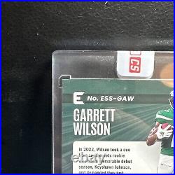 Garrett Wilson 2022 Panini Chronicles Essentials Rookie Auto Black 1/1 Jets ROTY