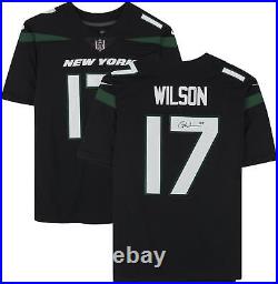 Garrett Wilson New York Jets Autographed Black Nike Limited Jersey