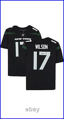 Garrett Wilson New York Jets Autographed Black Nike Limited Jersey Fanatics COA