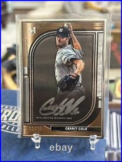 Gerrit Cole 2021 Topps Museum Framed Silver Ink Autograph Auto Yankees 11/15