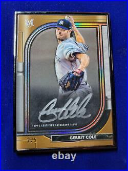 Gerrit Cole 2021 Topps Museum Framed Silver Ink Autograph Auto Yankees #2/5