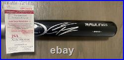 Gleyber Torres New York Yankees Signed Autographed Black Rawlings Bat Jsa Coa