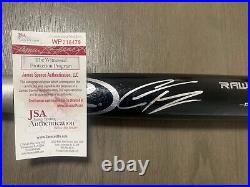 Gleyber Torres New York Yankees Signed Autographed Black Rawlings Bat Jsa Coa