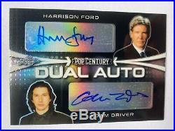 HARRISON FORD ADAM DRIVER DUAL AUTO Leaf Pop Century Black SSP 3/3 Autograph
