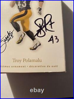 Hallmark Keepsake Troy Polamalu Autographed Pittsburgh Steelers Ornament 2010