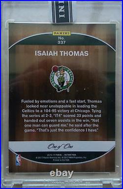Isaiah Thomas BOSTON CELTICS PANINI INSTANT PLAYOFFS 4/23 #337 BLACK 1/1 AUTO