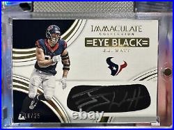 JJ WATT 2016 Panini Immaculate Eye Black # /25 Auto Texans No. JJW