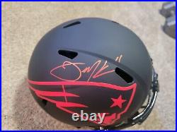 JULIAN EDELMAN AUTOGRAPH NEW ENGLAND PATRIOTS Black Eclipse NFL Full Size