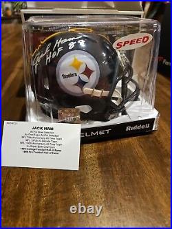 Jack Ham Autographed Signed Speed Mini Helmet With HOF 88 Steelers Tristar COA