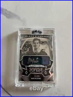 Jack Hughes Black Diamond Rookie Gems Autograph /99