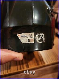 Jack Hughes New Jersey Devils Autographed Black Mini Helmet Fanatics Cert