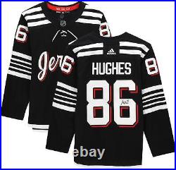 Jack Hughes New Jersey Devils Signed Black Alternate Adidas Authentic Jersey