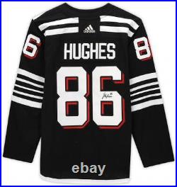 Jack Hughes New Jersey Devils Signed Black Alternate Adidas Authentic Jersey