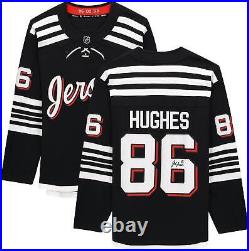 Jack Hughes New Jersey Devils Signed Black Alternate Fanatics Breakaway Jersey
