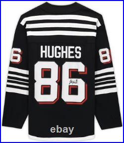 Jack Hughes New Jersey Devils Signed Black Alternate Fanatics Breakaway Jersey