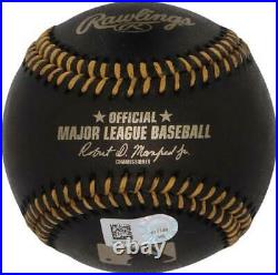 Jacob deGrom New York Mets Autographed Black Leather Baseball