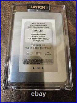 Jasson Dominguez 1/1 All Etch Rookie Printing Plate 2024 Topps Chrome One Of One