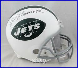 Joe Namath Autographed New York Jets 65-77 TB F/S Helmet JSA W Auth Black