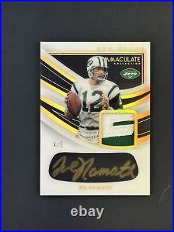 Joe Namath Jets Hof Eye Black Gold Ink Auto Ssp 2023 Immaculate Autograph /5