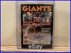 Joey Bart 2021 TOPPS SERIES 1 1986 TOPPS ROOKIE ON CARD AUTO BLACK /199 RC