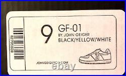 John Geiger GF-01 Black Yellow Size 9 Autographed Box