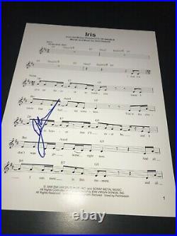 Johnny Rzeznik Signed Autograph Sheet Music Iris Black Balloon Beckett Bas Coa D