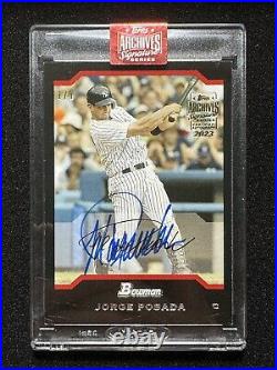 Jorge Posada 2004 Topps Bowman #1/1 2023 Archives Signature Series Auto 32 Black