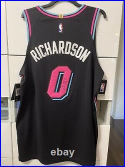 Josh Richardson Miami Heat Pro Authentic Jersey Nike Vice Night City Autographed