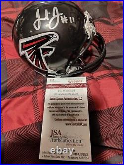 Julio Jones Autographed Signed Riddell Throwback Mini Helmet Falcons JSA COA
