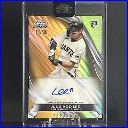 Jung Hoo Lee Auto 2024 Topps Chrome Black GOLD /50 Giants Autograph Encased