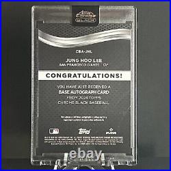 Jung Hoo Lee Auto 2024 Topps Chrome Black GOLD /50 Giants Autograph Encased