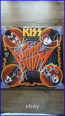 KISS Sonic Boom SIGNED AUTOGRAPHED Limited Edition Black Colored Vinyl