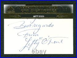 Lefty O'Doul 2011 SP Legendary Cuts 2/5 Cut Auto Autograph Signatures D1969