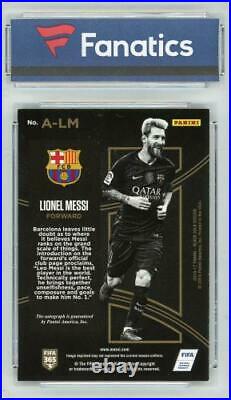 Lionel Messi FC Barcelona Autographed 2016-17 Panini Black Gold #A-LM Card