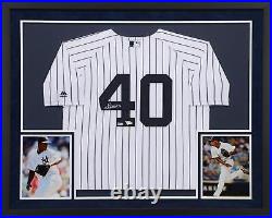 Luis Severino Yankees Deluxe Framed Signed MajesticAuthentic Jersey