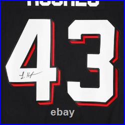 Luke Hughes New Jersey Devils Signed Black Alternate Adidas Authentic Jersey