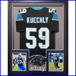 Luke Kuechly Framed Signed Black Jersey Beckett Autographed Carolina Panthers