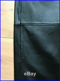 M&S AUTOGRAPH Black Leather Skirt Belted Straight Wrap BNWT UK16 EUR44 RRP £199