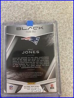 Mac Jones 2021 Panini Black Rookie Patch Auto RPA #'d 75/99 New England Patriots