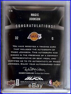 Magic Johnson 2008-09 UD Black 60th Auto Autograph Lakers #C-MJ 06/10