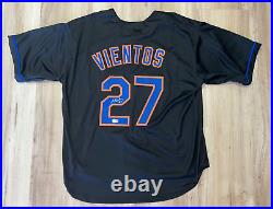 Mark Vientos New York Mets Signed Autograph Black Custom Jersey Sz XL Beckett