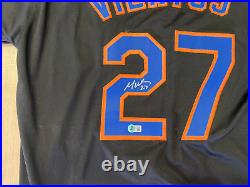 Mark Vientos New York Mets Signed Autograph Black Custom Jersey Sz XL Beckett