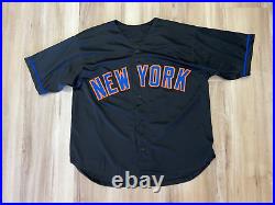 Mark Vientos New York Mets Signed Autograph Black Custom Jersey Sz XL Beckett