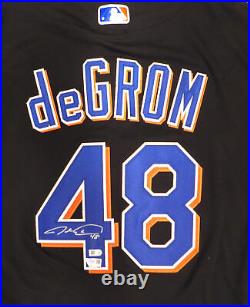 Mets Jacob deGrom Autographed Black Nike Authentic Jersey 44 Fanatics XP14006402