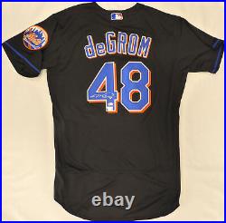 Mets Jacob deGrom Autographed Black Nike Authentic Jersey 44 Fanatics XP14006402