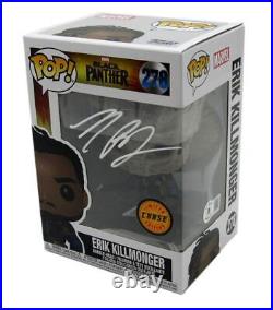Michael B. Jordan Autographed Funko Pop! #278 Black Panther Beckett 181188