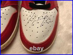 Michael Jordan Autographed Game-issued Player Sample Air Jordan 1 Sneakers