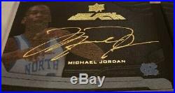 Michael Jordan Magic Johnson 2012 Exquisite Black Dual AUTOGRAPH Gem 10